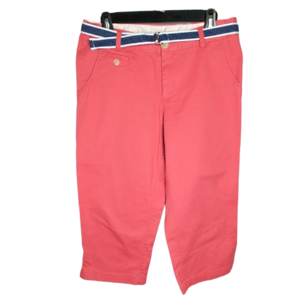 Dockers Stretch Cotton Capri Pants w/ Belt Size 6